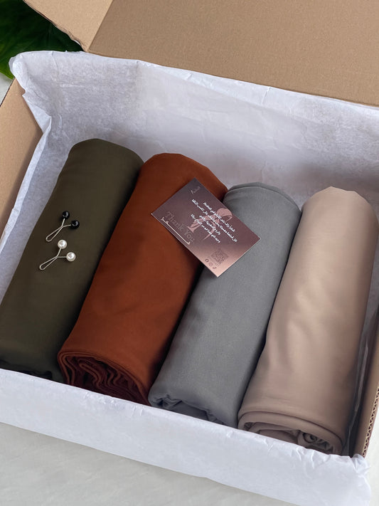 فولارات جيرسي فاخرة - 4 قطع | Luxury Jersey Foulards - 4 Pieces